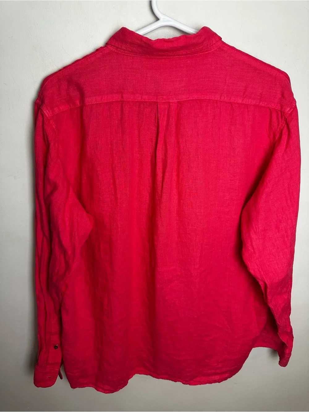The New Ivy Brand Mens 100% Linen Button Down Shirt Size XXL Pink Long Sleeve